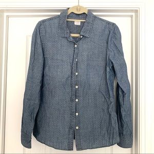 Jcrew The Perfect Shirt in Chambray Dot